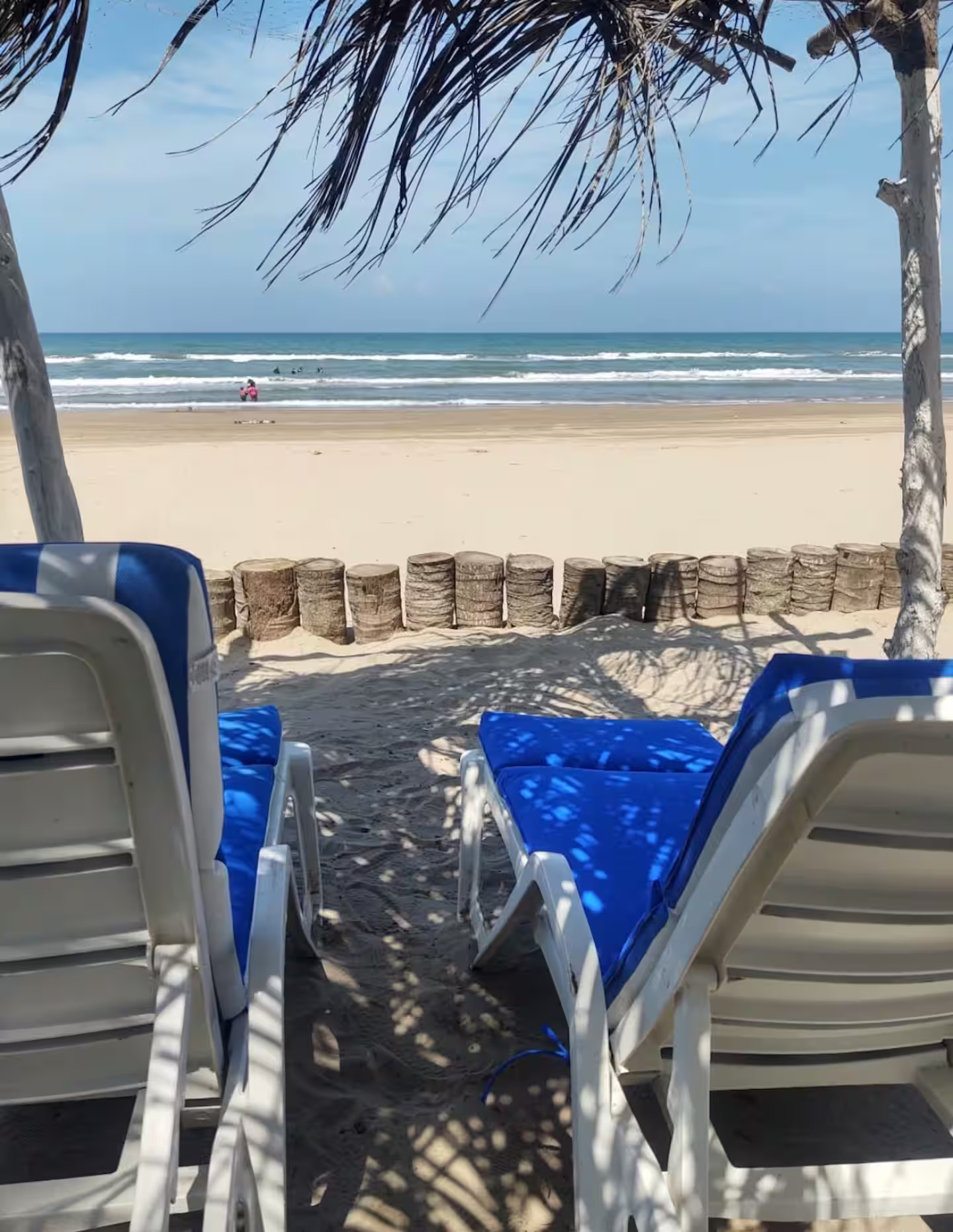 Jardín exterior de La Casita Pura Vida, casa frente al mar en Barra de Galindo, Tuxpan (foto 3)